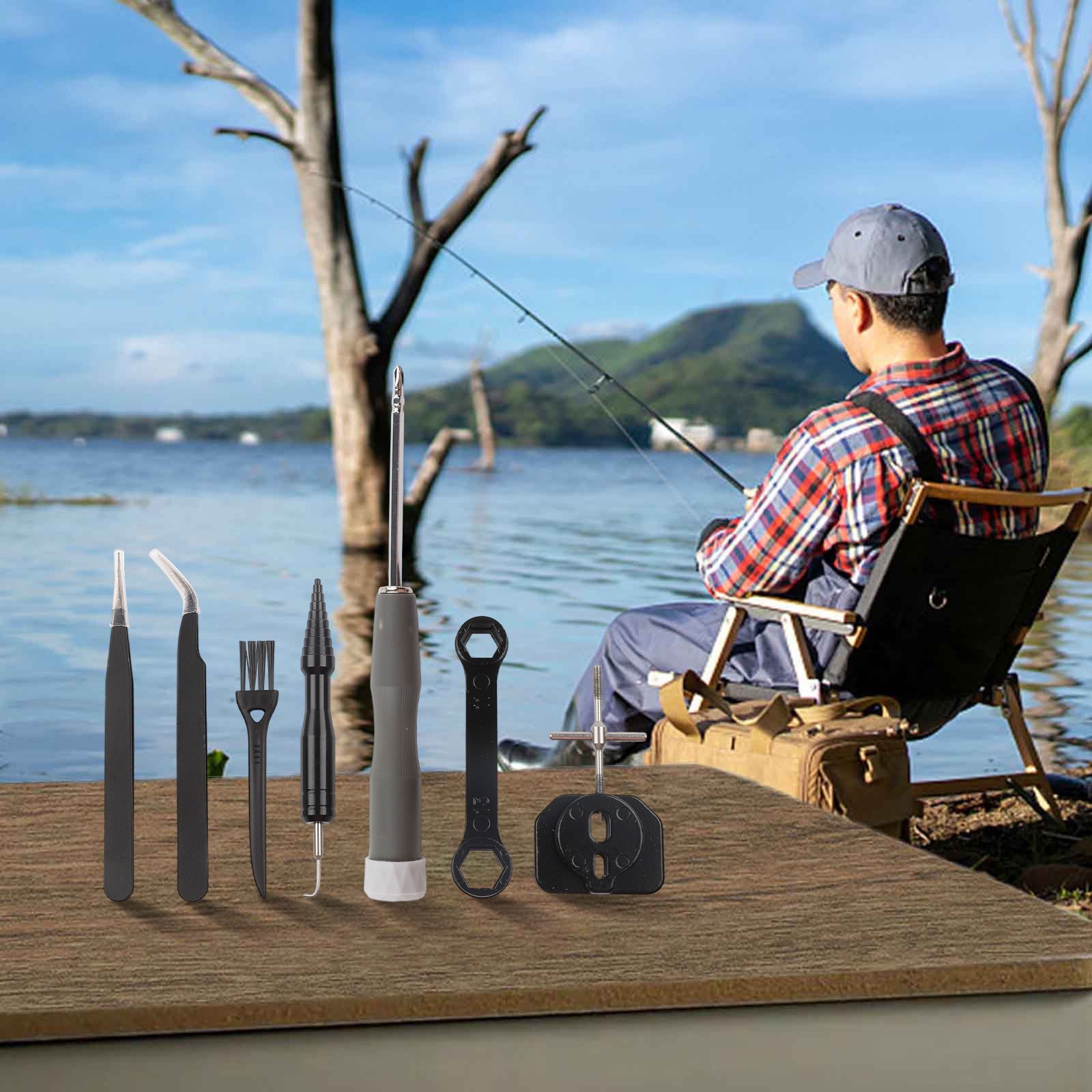 Fishing Tackle Maintenance Kit with Easy Disassembly Tools for Reel Care