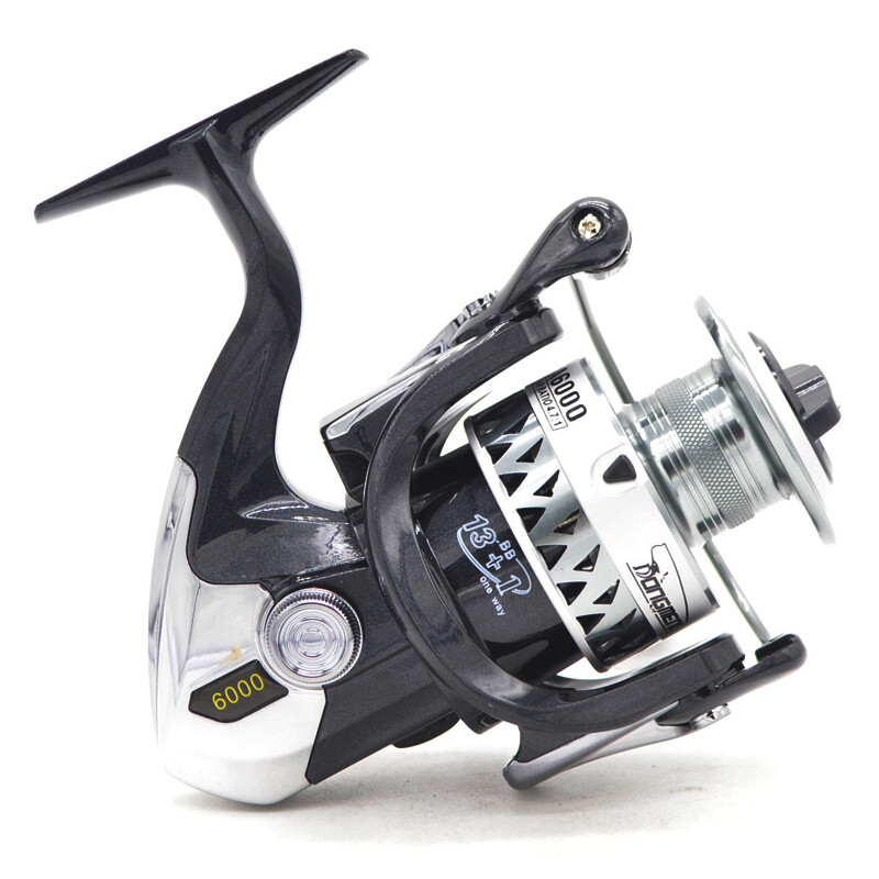 Lightweight Spinning Fishing Reel Aluminum Spool 5+1 Ball Bearings 15LB Max Drag