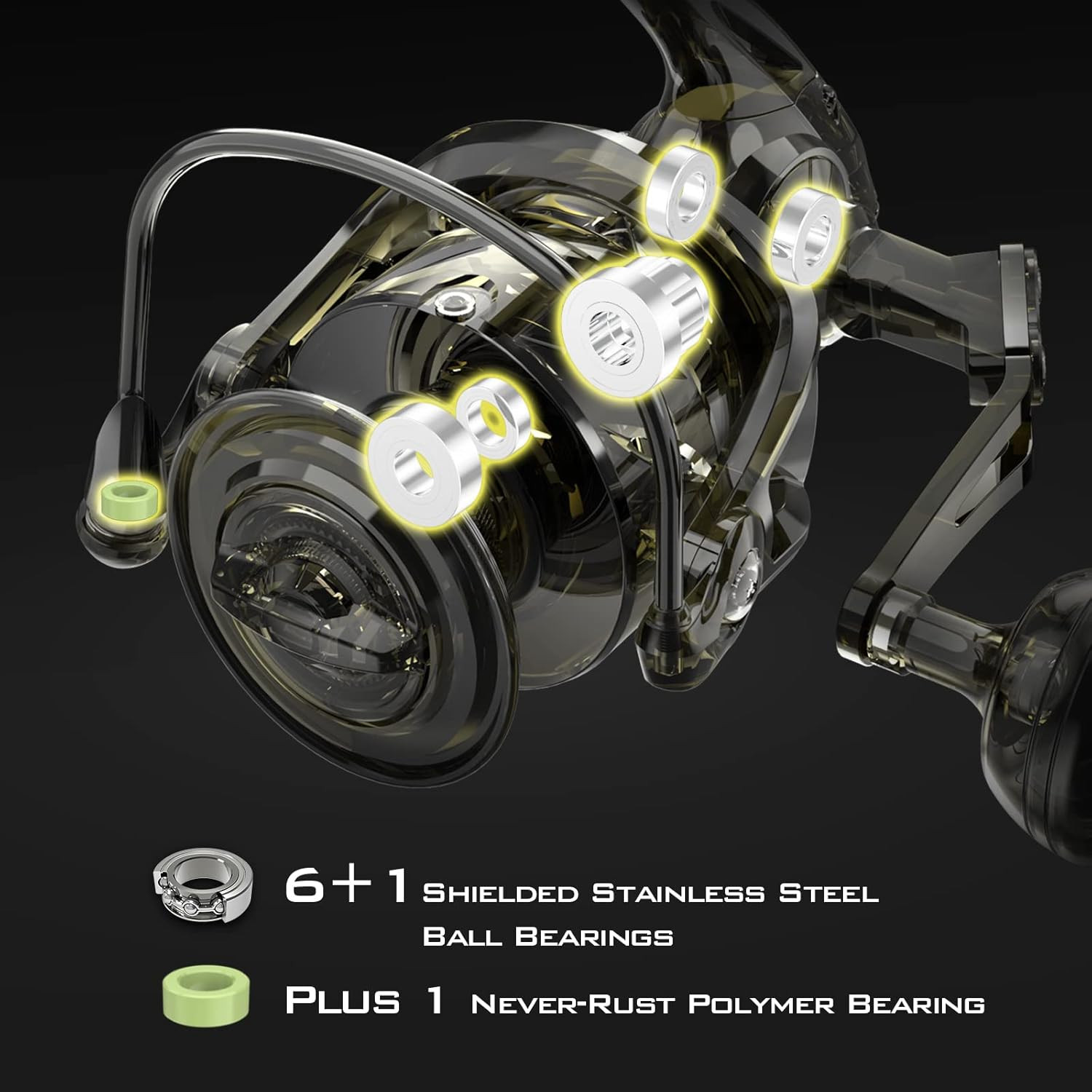 Kapstan Elite Saltwater Spinning Fishing Reel, up to 55Lbs Max Drag, IPX6 Waterp