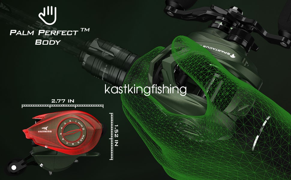 KastKing Spartacus II 7.2:1 freshwater/saltwater Baitcasting Fishing Reel HOT
