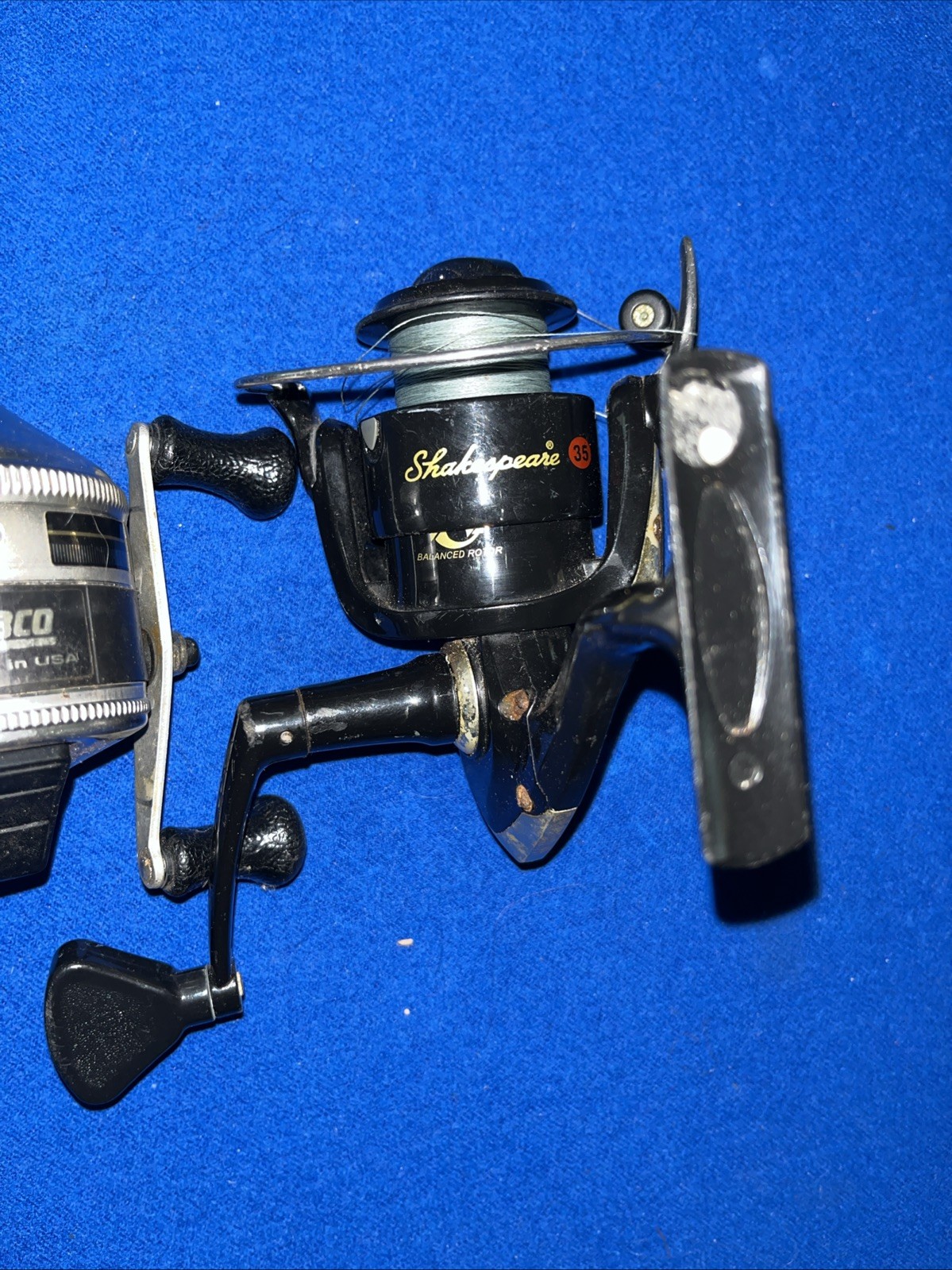 shakespeare & Zebco fishing reels 3 total. All Work Well.