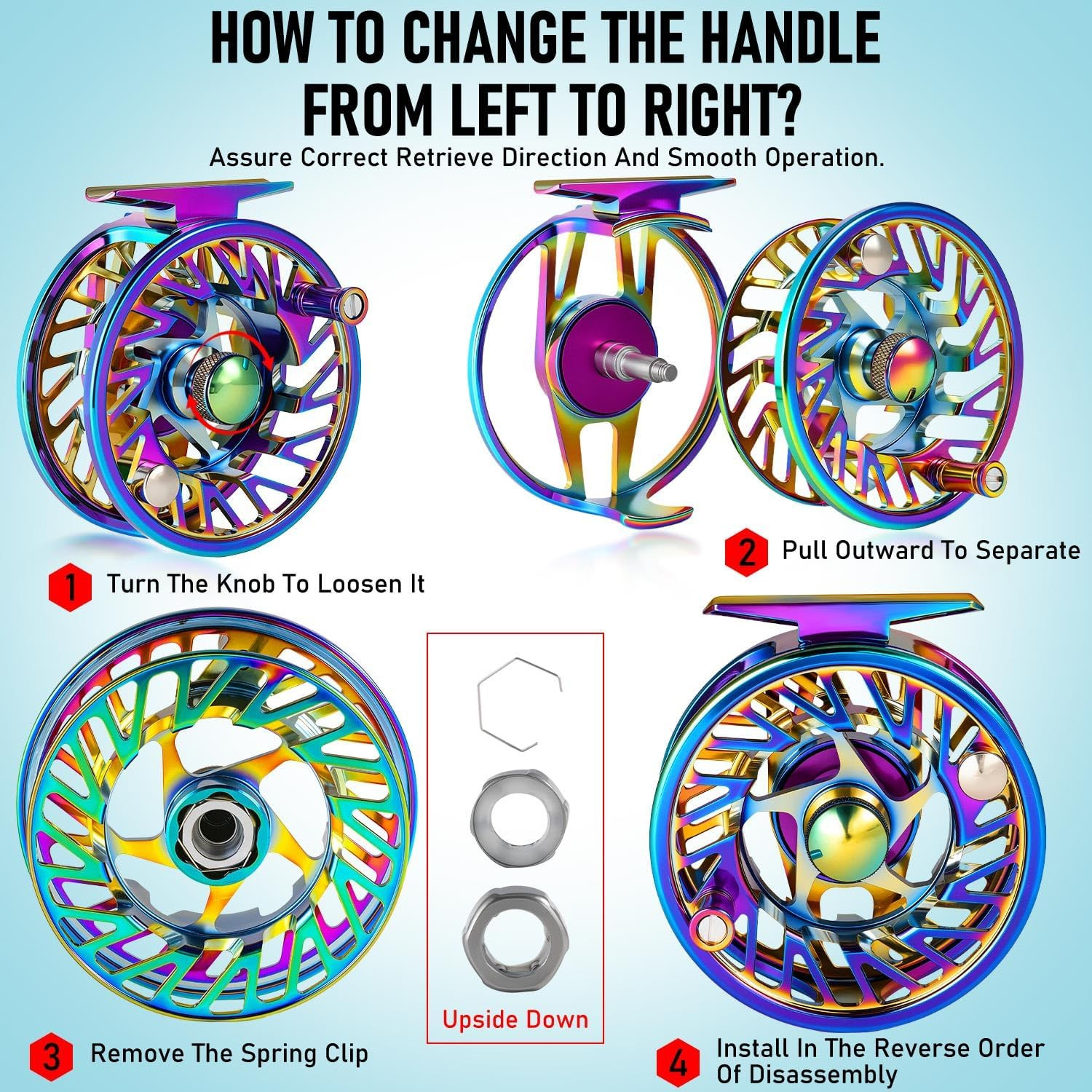 Fly Fishing Reel, Size 5/6,7/8 Cnc-Machined Aluminum Alloy Fly Reel,Powerful Lig