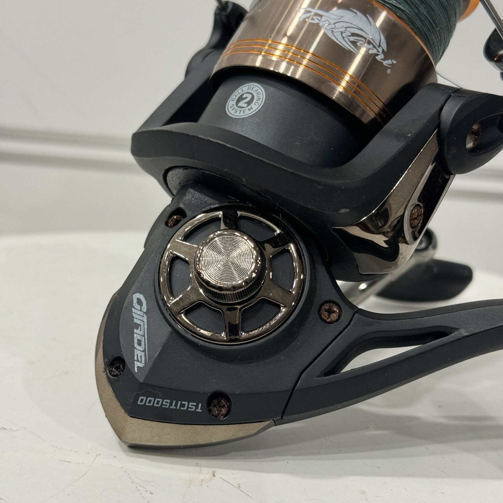Tsunami Citadel 5000 TSCIT5000 Spinning Reel Tested Works Has Braided Line