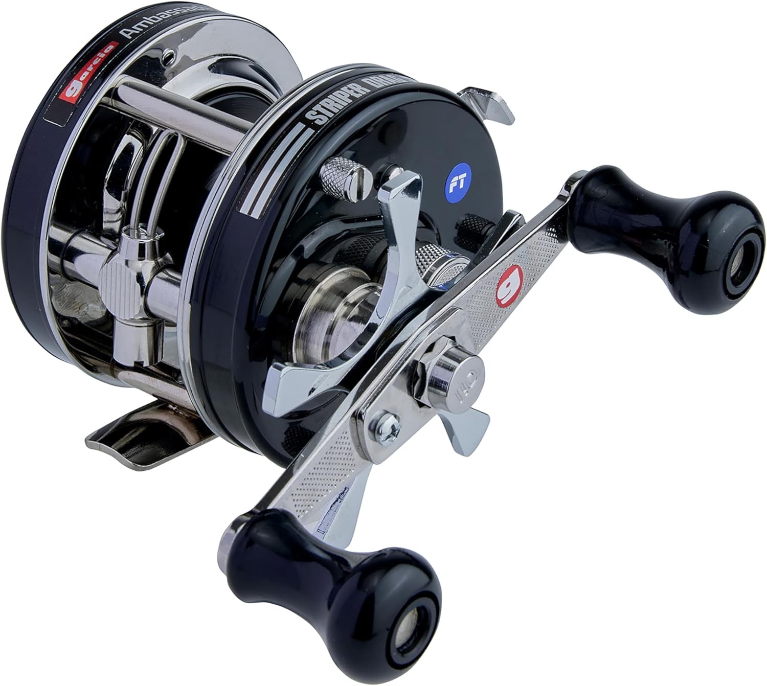Abu Garcia Ambassadeur 4501 Striper Black Left Handed Baitcasting Reel