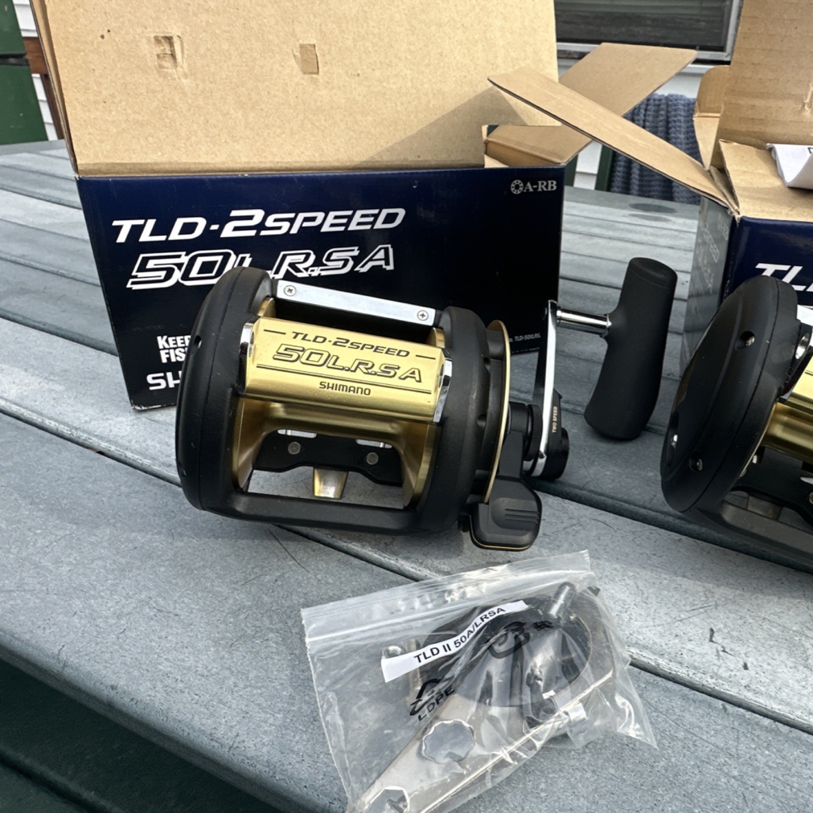 Shimano TLD-2Speed 50LRSA Fishing Reel 2-Speed 50 Aluminum Gold/Black 80lb/440yd