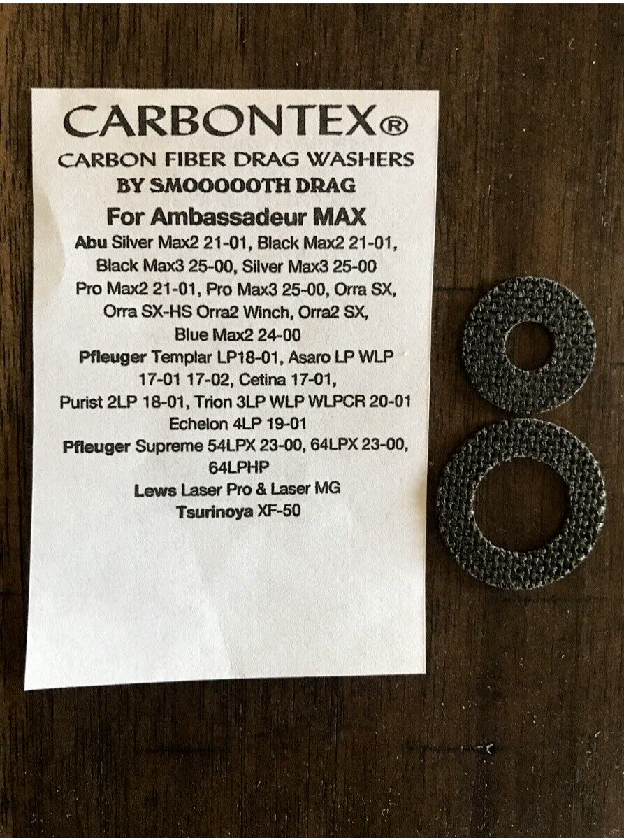 SMOOTH DRAG PFLUEGER SUPREME, TRION, PUTIST & TEMPLAR 2 CARBONTEX WASHERS KIT