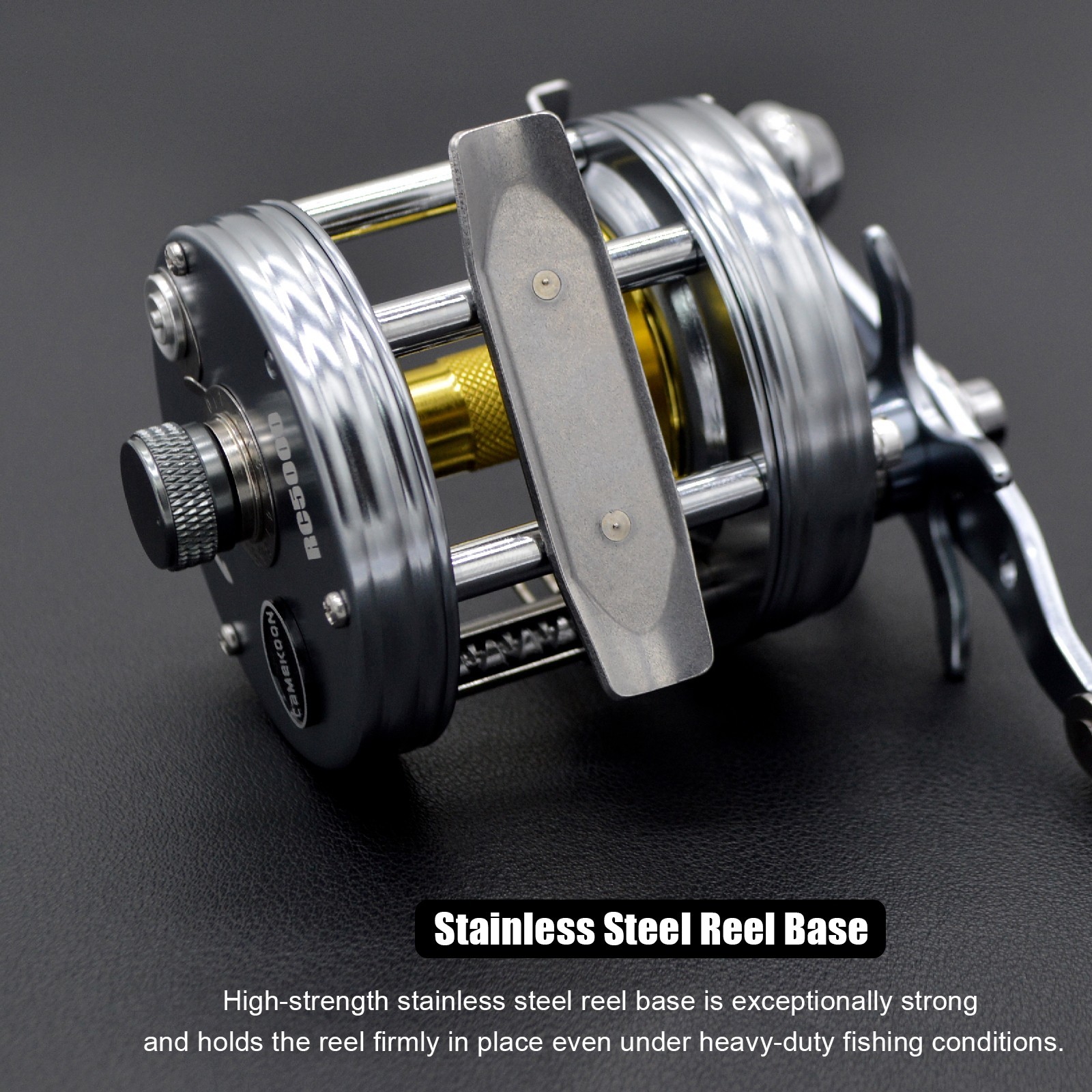 Baitcast Round Reel Saltwater Casting Fishing 17LB Max Drag Double Paddle Handle