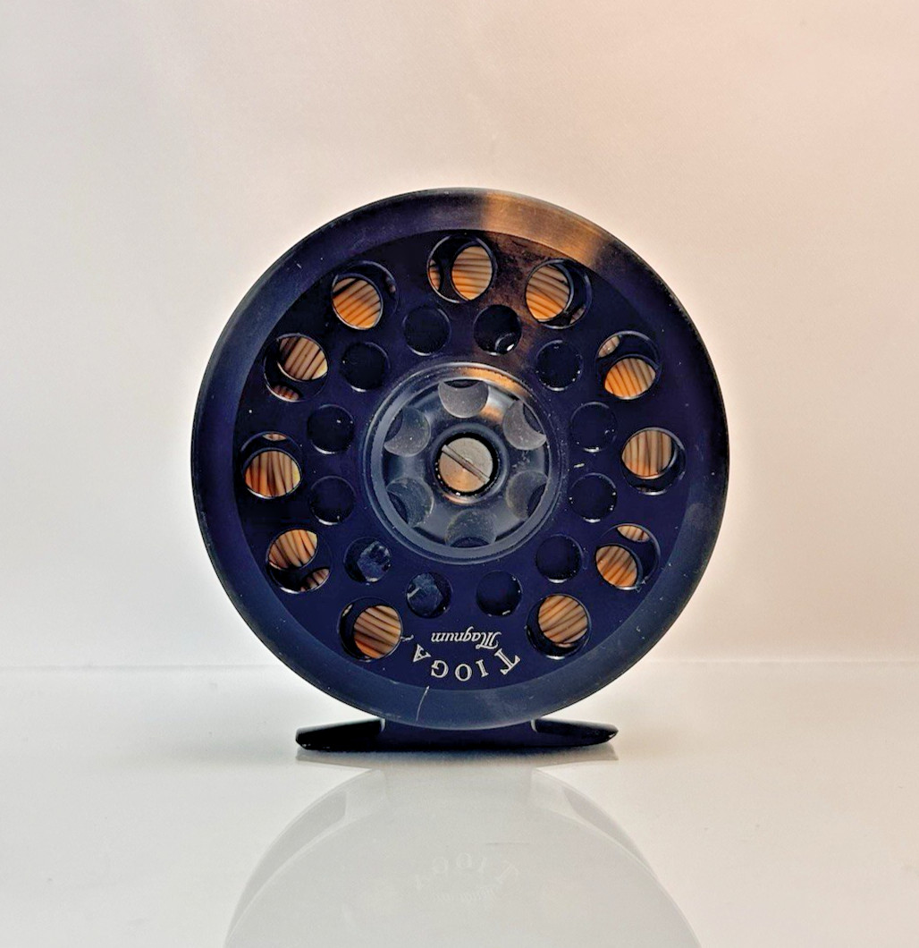 Vintage Teton Tioga Number 10 (10wt) Fly Reel Made In USA Black