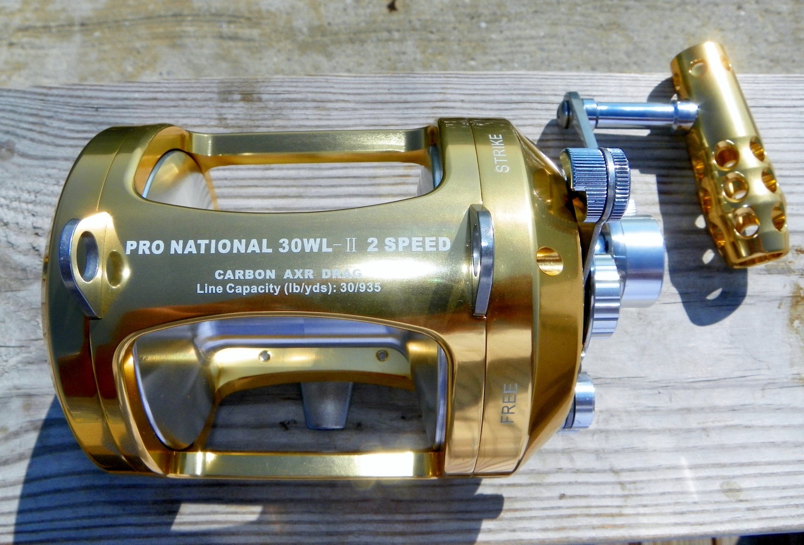 OKIAYA PRO-NATIONAL 30W-II 2 with AXR Drag 2 Speeds Big Game Reel