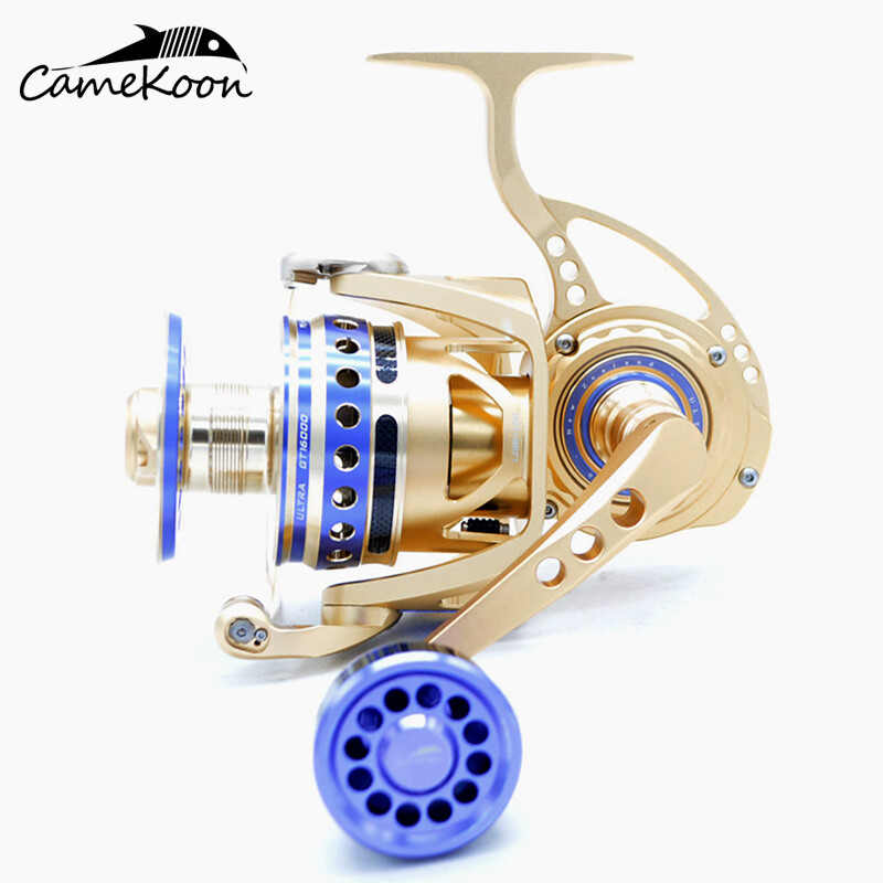 CAMEKOON Large Line Capacity Sealed Sea Saltwater Spinning Reel for Tuna Fishing