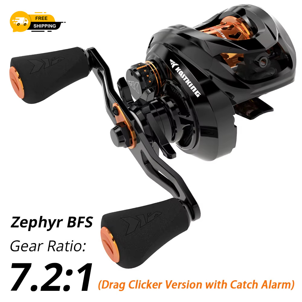 Zephyr Bait Finesse System BFS Baitcasting Fishing Reel 4.5KG 7 Ball Bearings 7.