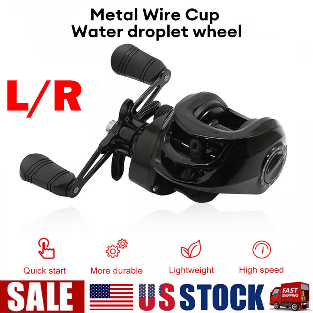 Fishing Baitcasting Reel 18+1BB 7.2:1 Gear Ratio Salt/Freshwater R/L Handle NEW