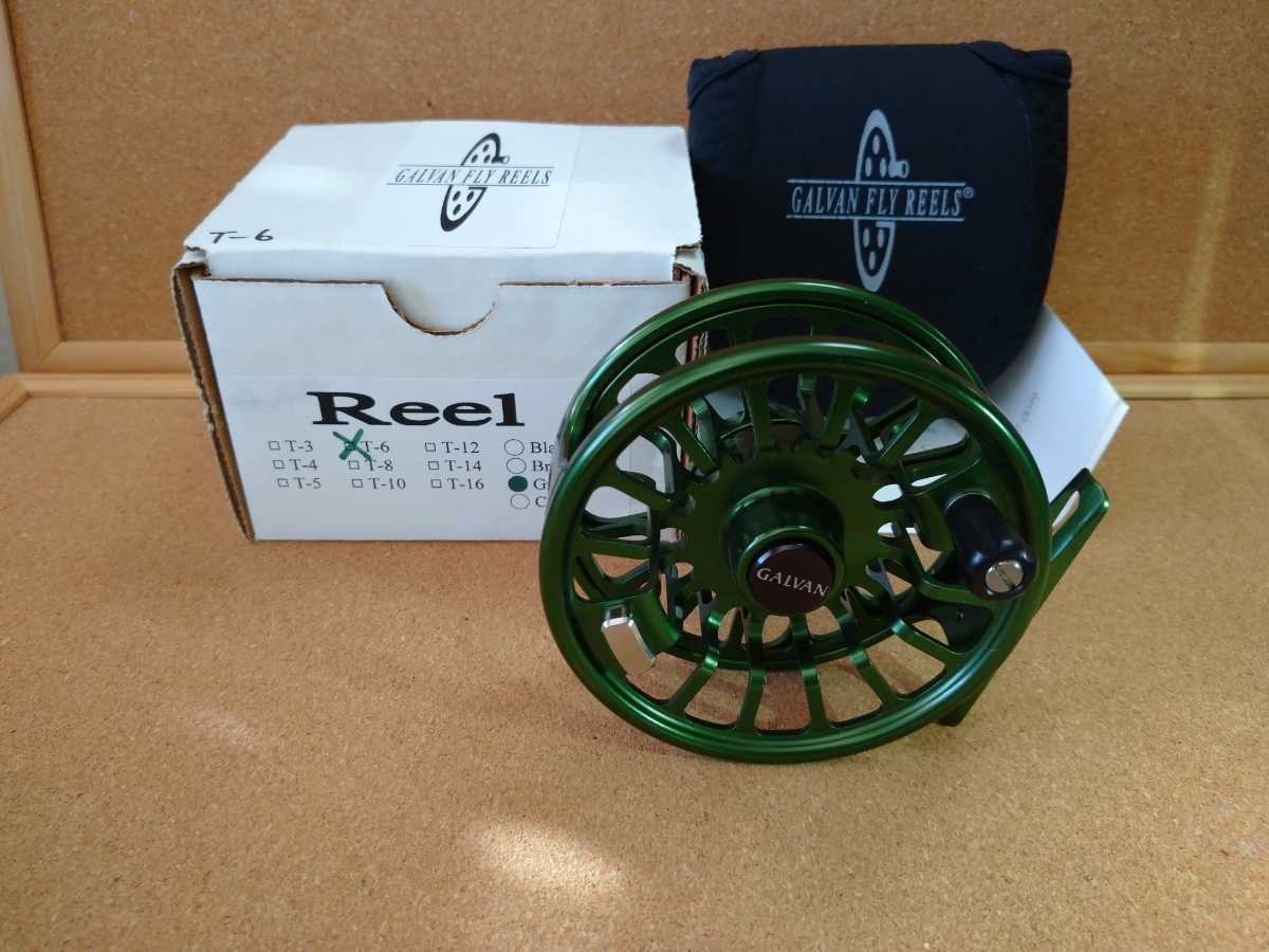 Unused GALVAN Torque Series Green T-6 Right-Handed Large Arbor Fly Reel Fishing