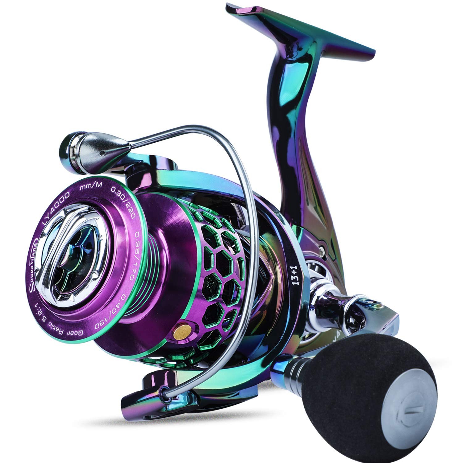 Carrete De Pesca Multicolor Với Estructura De Grafito Y Suavidad De Lujo