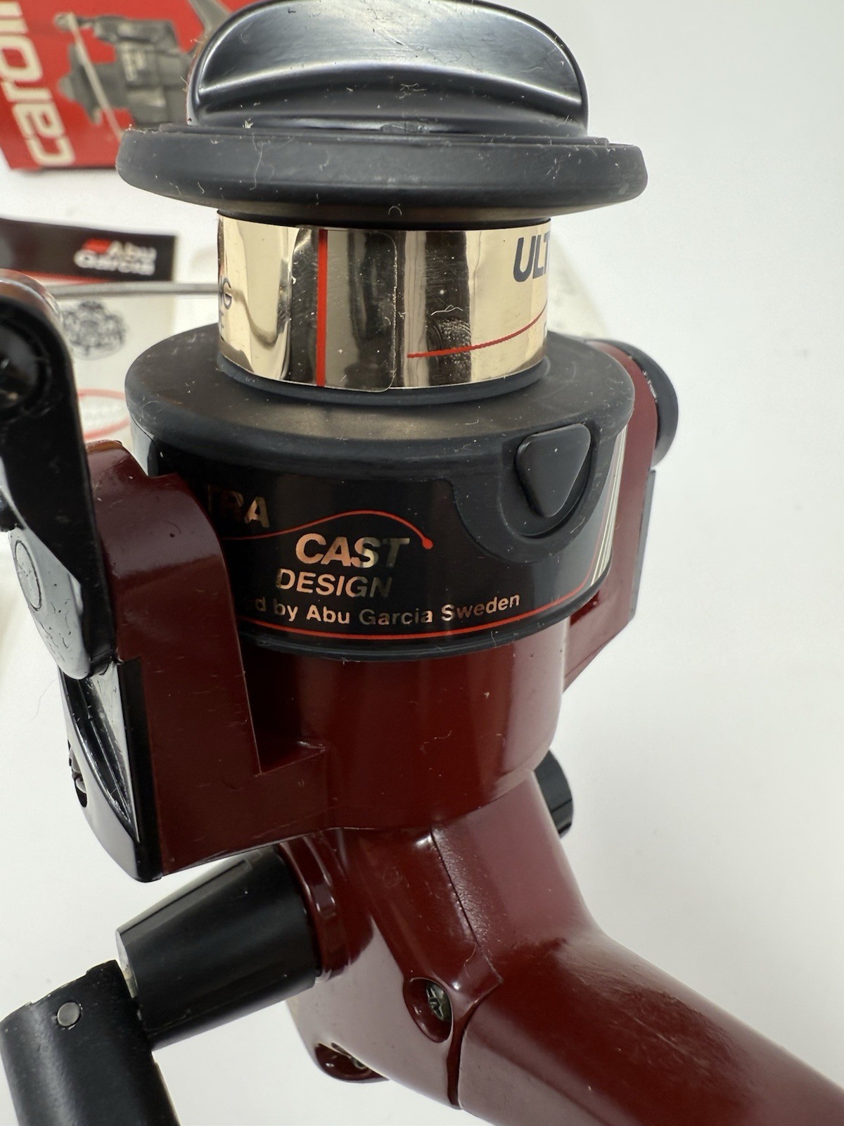 Abu Garcia Cardinal Max 3 Spinning Reel – Red – New Old Stock – Vintage
