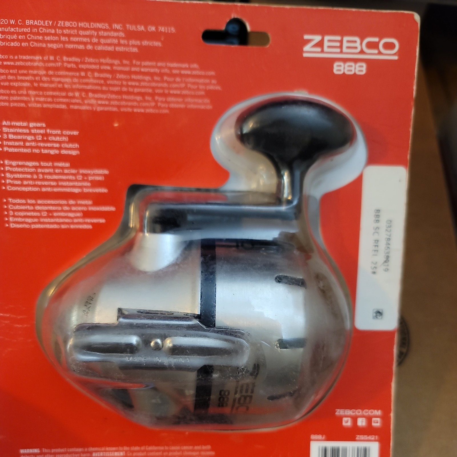 Zebco 888 Spincast Fishing Reel, 3 Bearings, Instant Anti-Reverse Clutch