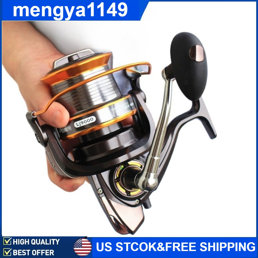 Spinning Fishing Reel 9000 Series Full Metal Big Sea Casting Max Drag 55LB