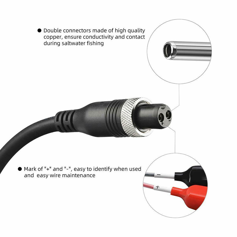 1/4PC Power Cable For Daiwa Tanacom 750 1000 Electric Reel Power Cord 9.84FT