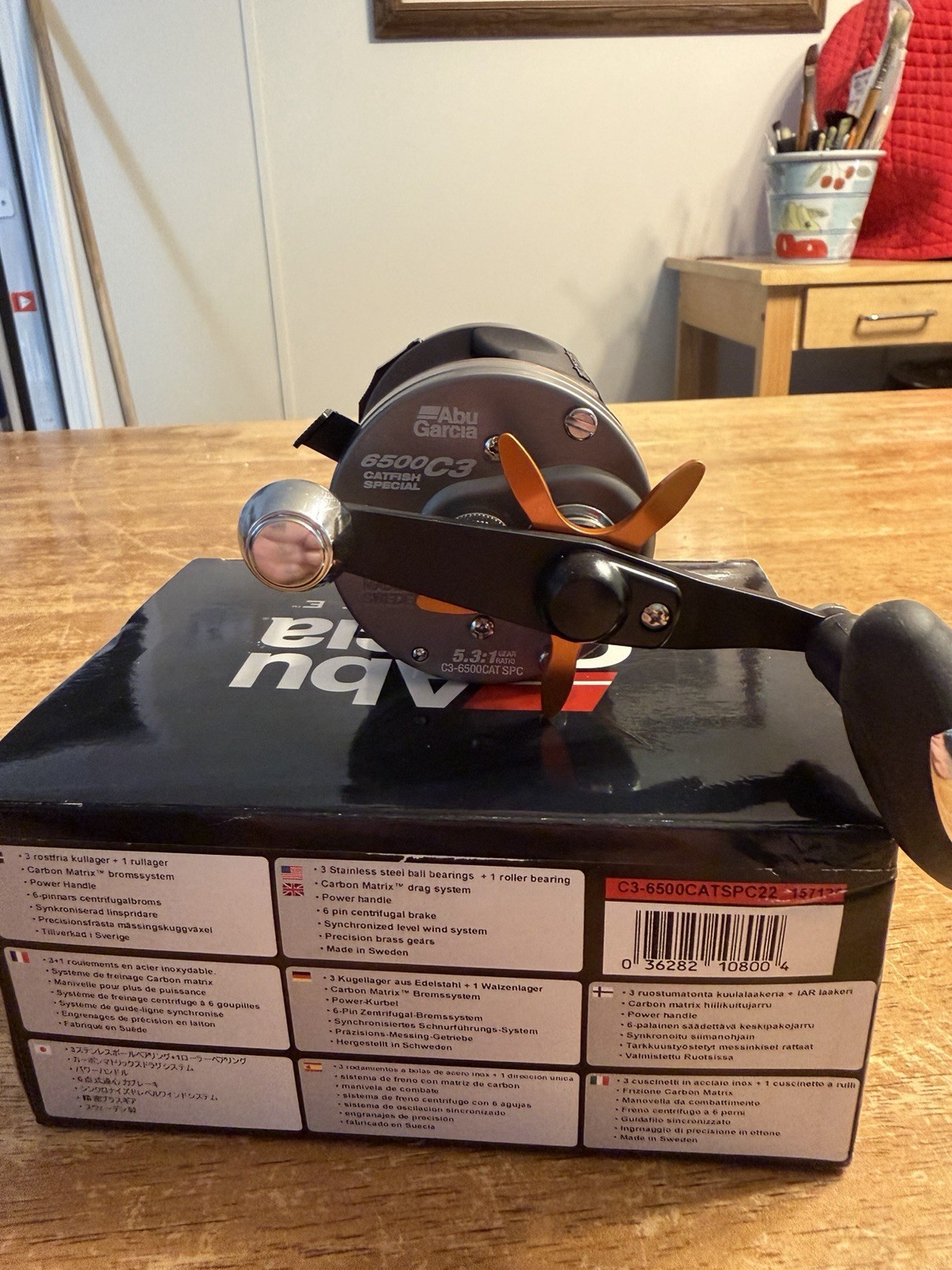 Custom C6 Abu Garcia 6500 Catfish Special All Ceramic Bearings Free Reel Cover