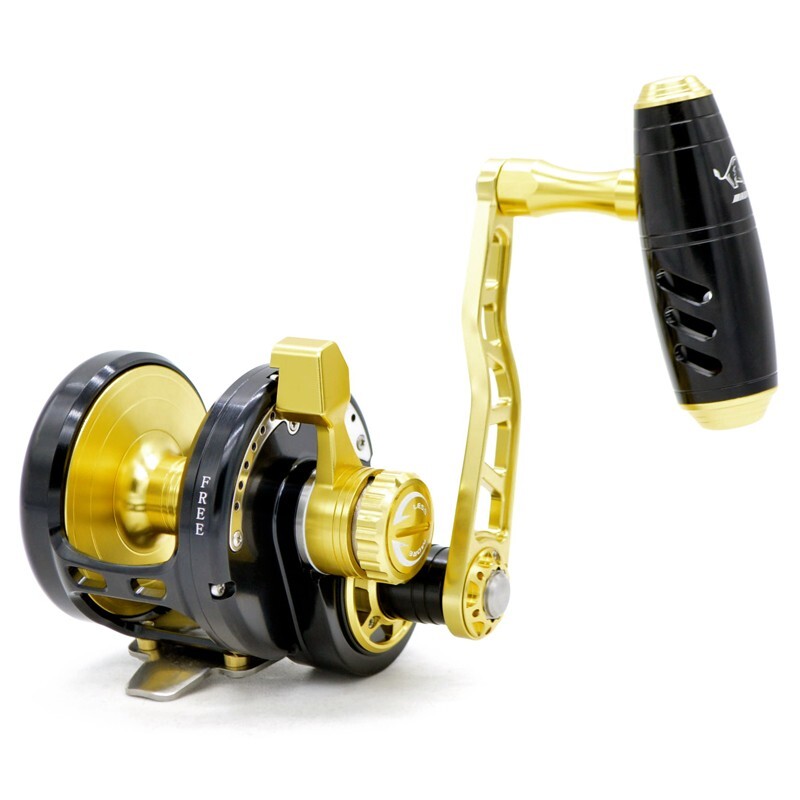 Size 50 Conventional Fishing Reel RH 5.3:1 Stainless Steel Main and Pinion Gears