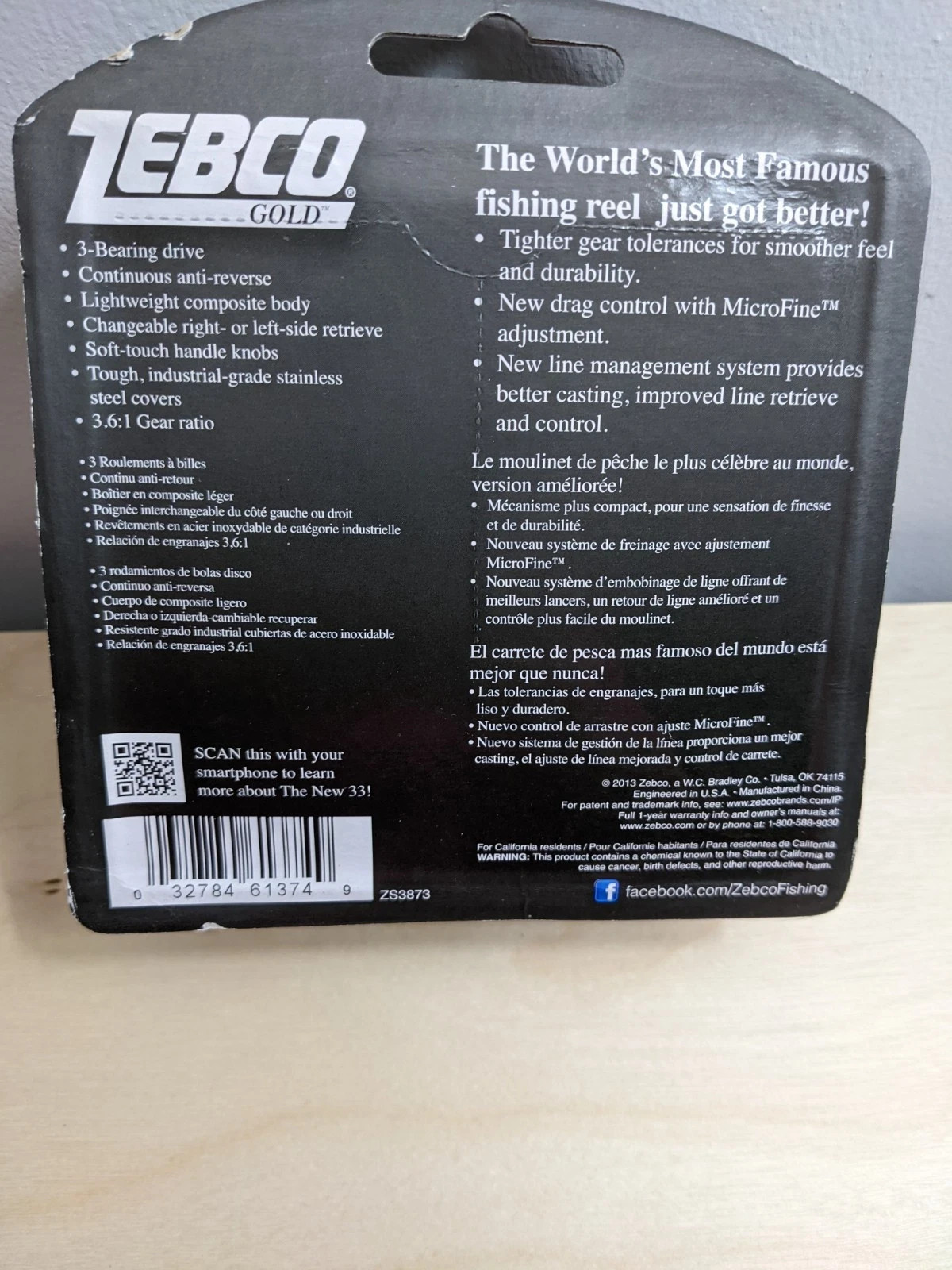 Zebco The New 33 Gold fishing reel BRAND NEW IN BLISTER PACK