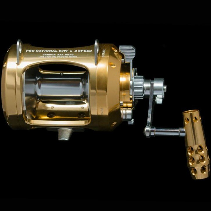 OKIAYA PRO NATIONAL 50W 2 Speed Reel with AXR Drag