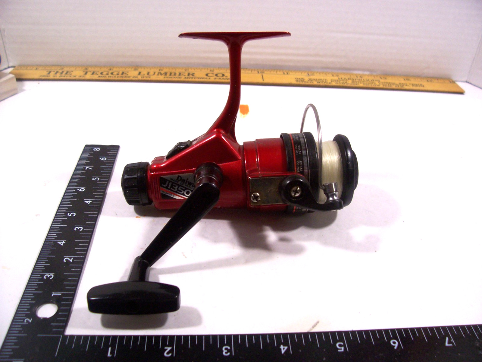 Nice Daiwa „J1350“ Open Face Spinning Fishing Reel – Rear Drag – Anti-Reverse