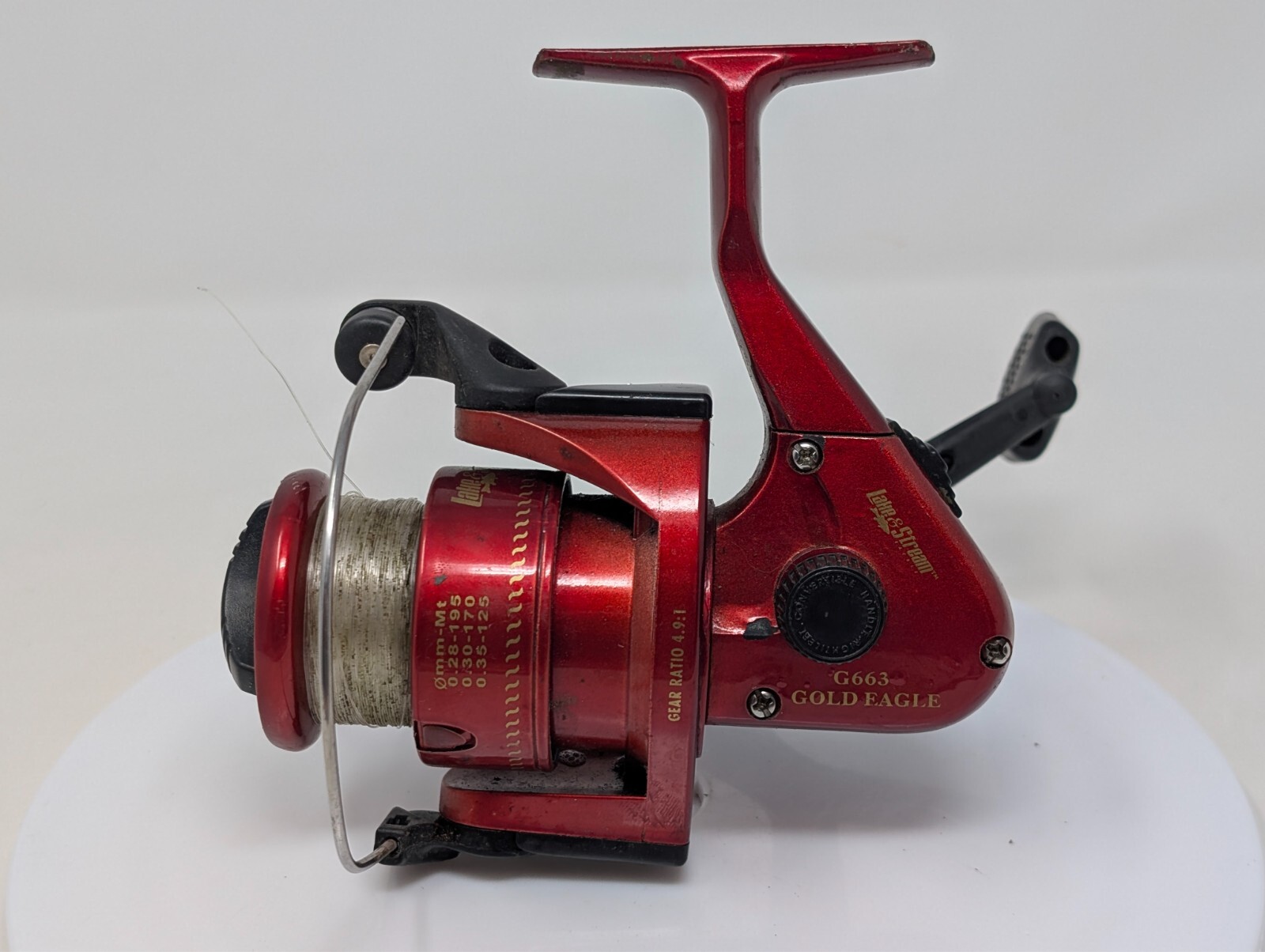 Fishing Reel Spinning Red Gold Eagle G663 Lake Stream Freshwater – Spins Well