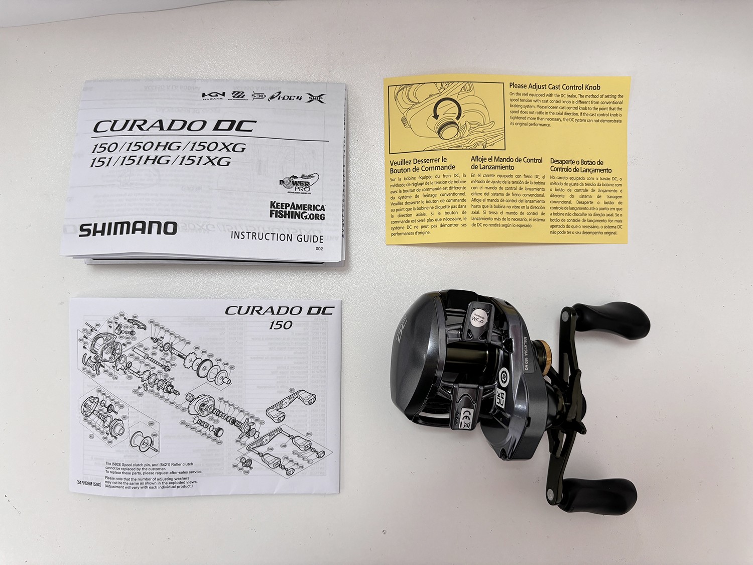 Shimano CURADO DC Right Hand Low Profile Reel CUDC150HG Fishing 7.4:1 Gear Ratio