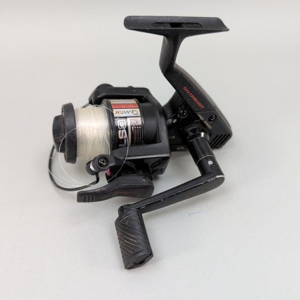 Vintage Zebco Quantum SLS3 Snapshot Spinning Reel 5.3:1 Black Long Stroke