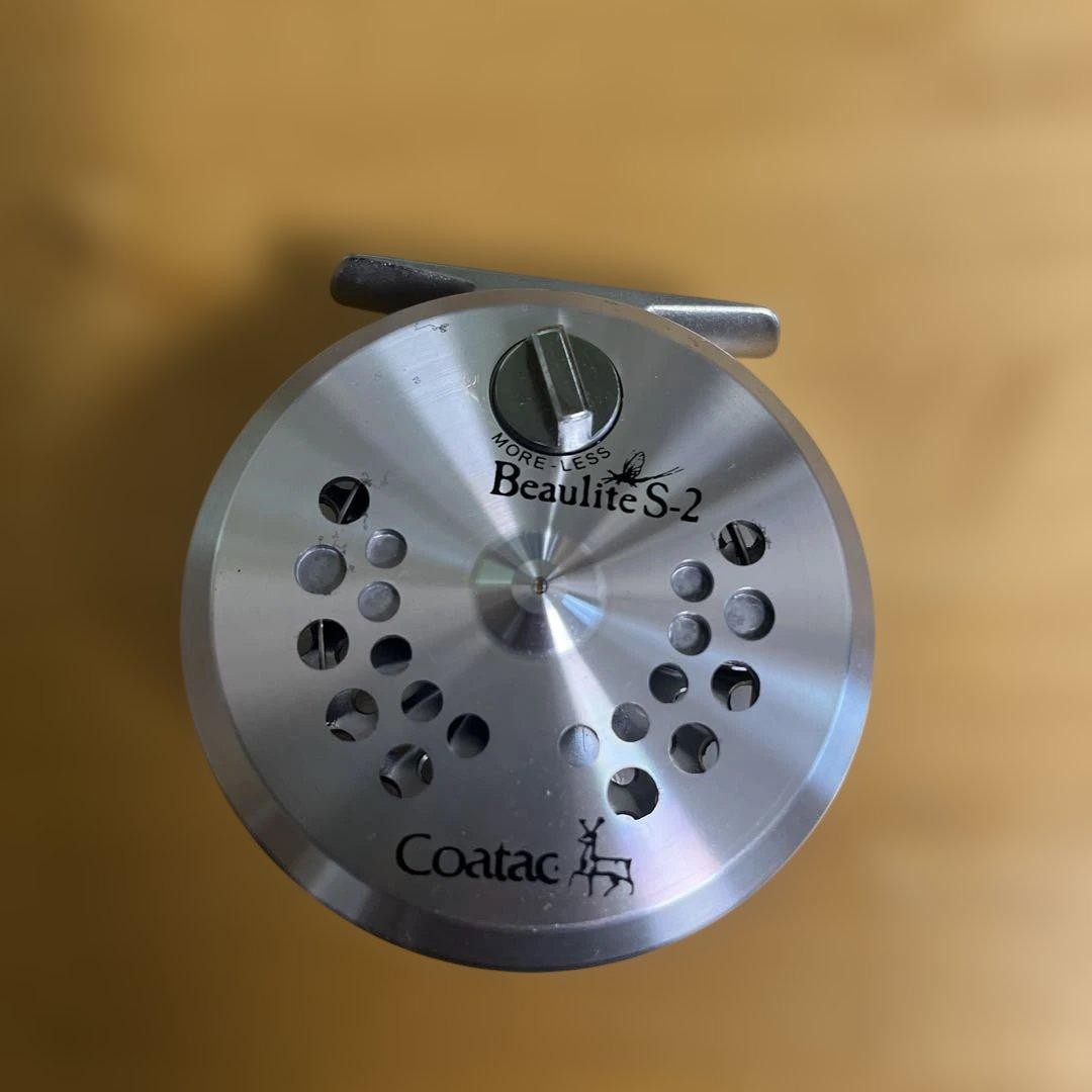 Coatac Beaulite S-2 Fly Fishing Reel Silver Used No Case No Line Japan Free Ship