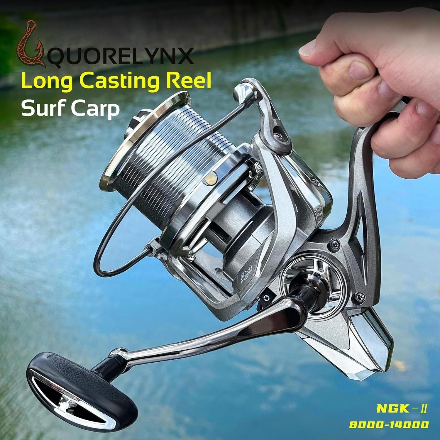 Saltwater Spinning Reels 8000/10000/14000 Heavy Duty Surf Fishing Reel Long