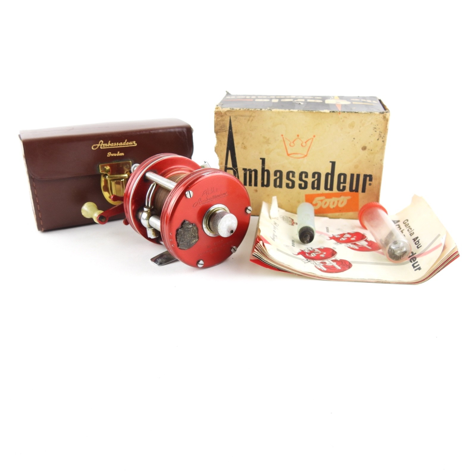 Abu Garcia Ambassadeur No. 5000 Fishing Reel. 4-Screw. Made in Sweden. W/ Box.