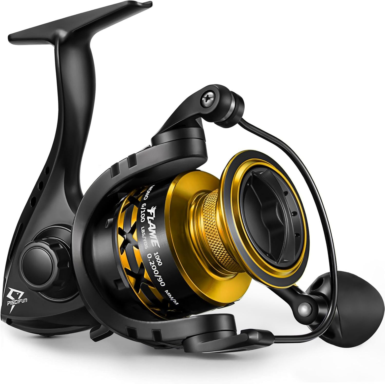 Flame Spinning Reels, Lightweight 9+1BB Ultra Smooth Spinning Fishing Reels, 19.