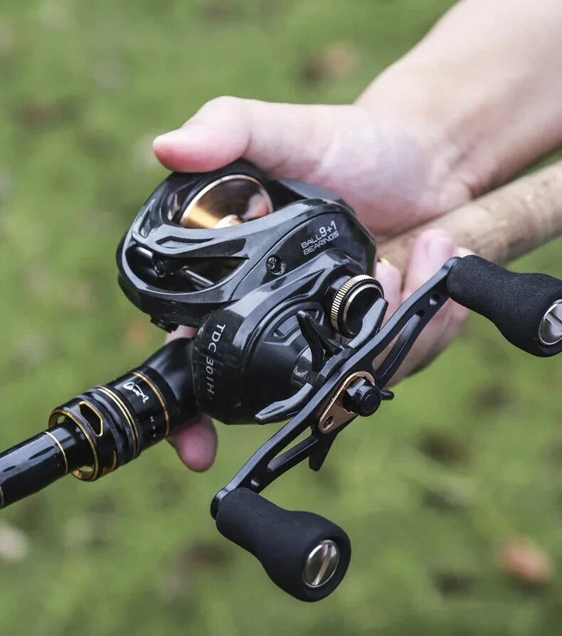 Baitcast Reel Fishing 6BBCarbon Body Max drag 16kg Lure Shake Slowly Wheel Meta