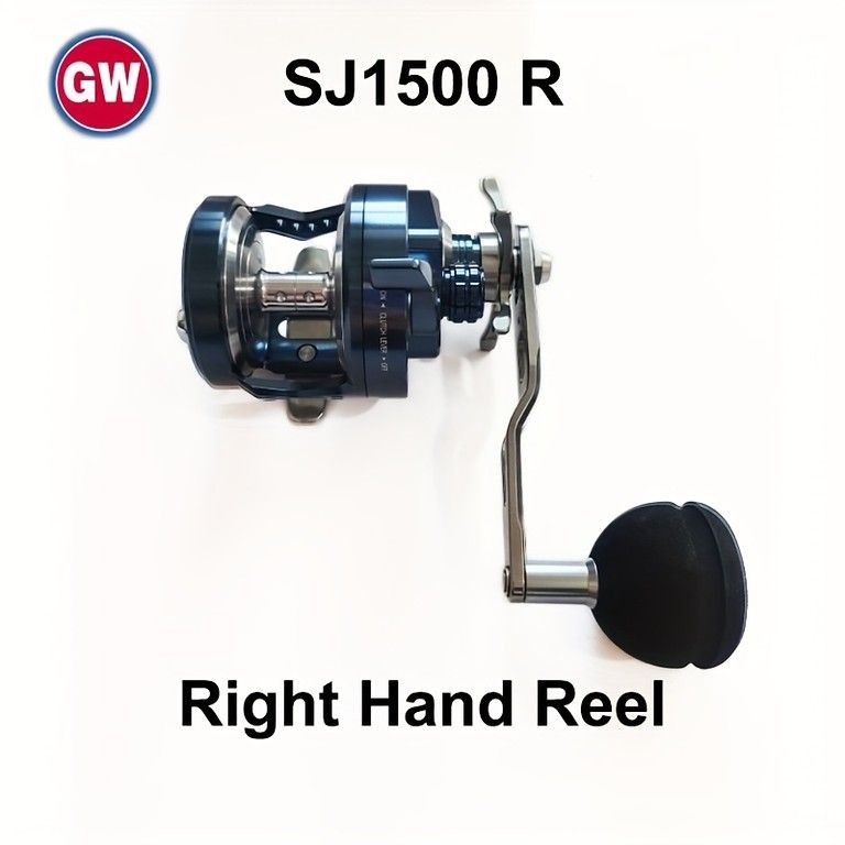 GWSJ1500 Baitcasting Reel 6+1BB Max 12kg Drag for Salt Water and Freshwater