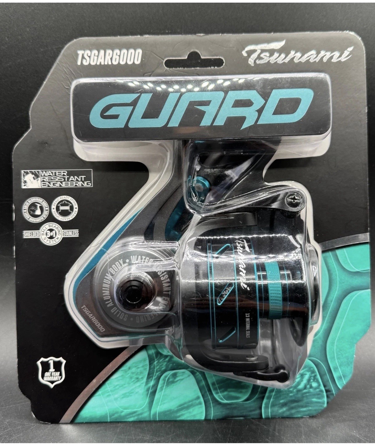 Tsunami Guard 6000 Spinning Reel Water Resistant 4.9:1 20lb Drag 3+1 Bearings