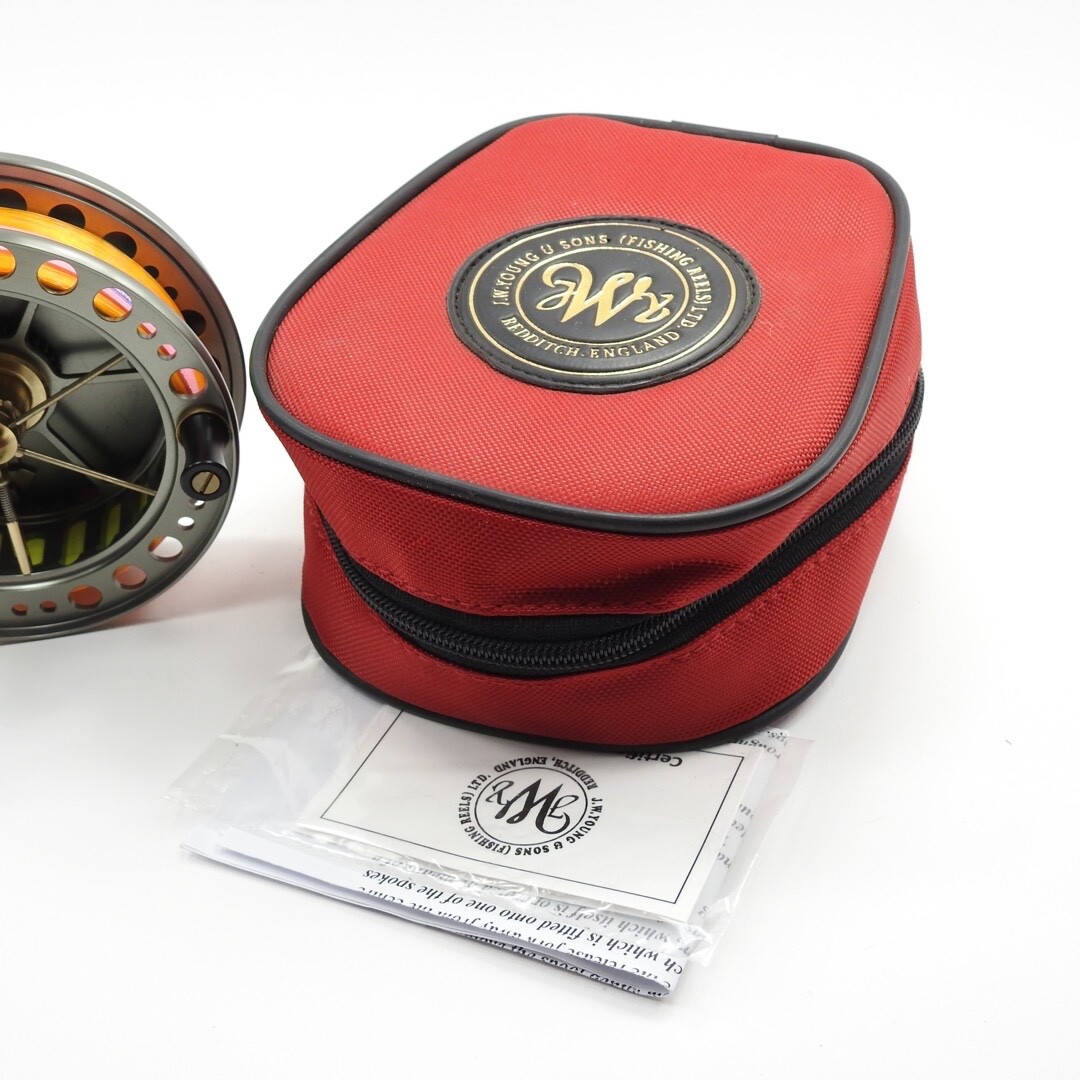 J.W. Young & Sons BJ Centerpin 2080 Fishing Reel. W/ Pouch.