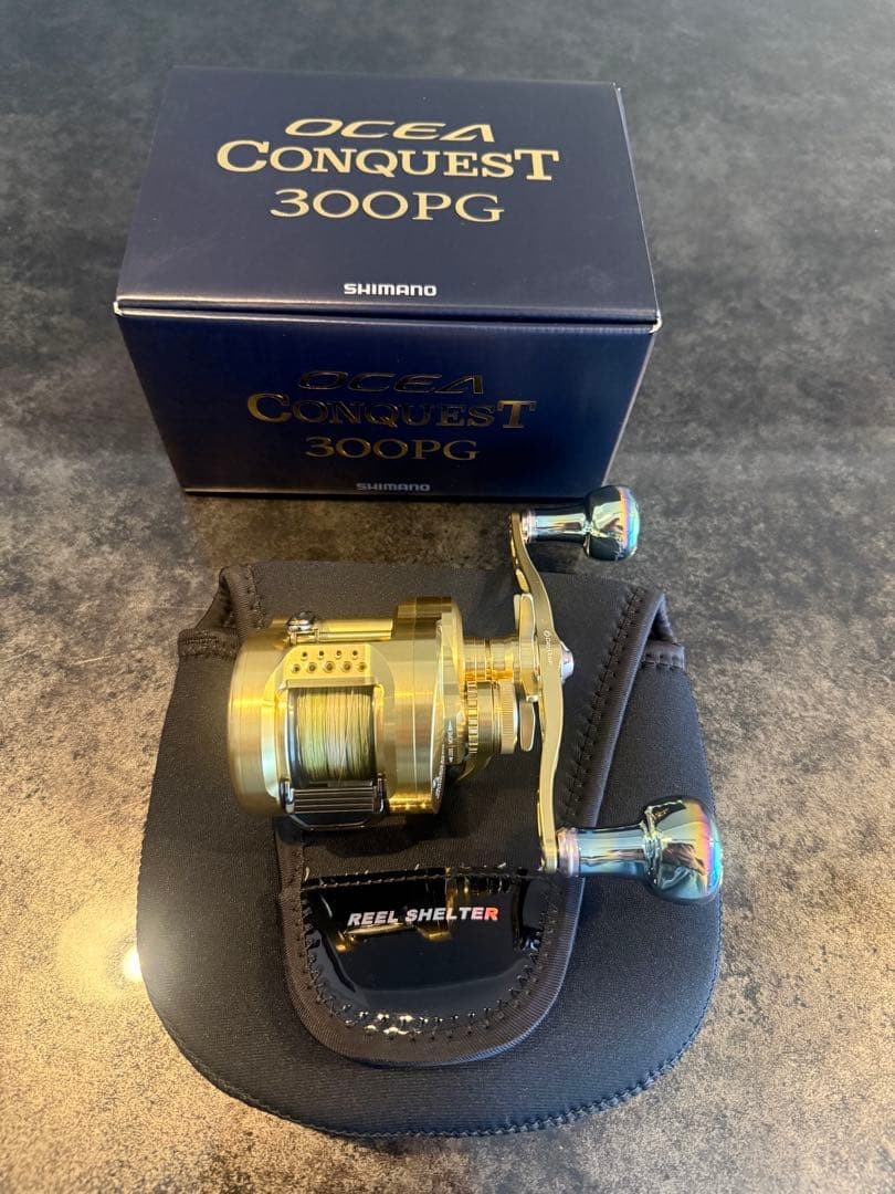 SHIMANO Ocea Conquest 300PG Right Handle Baitcasting Reel Used JDM Japan S