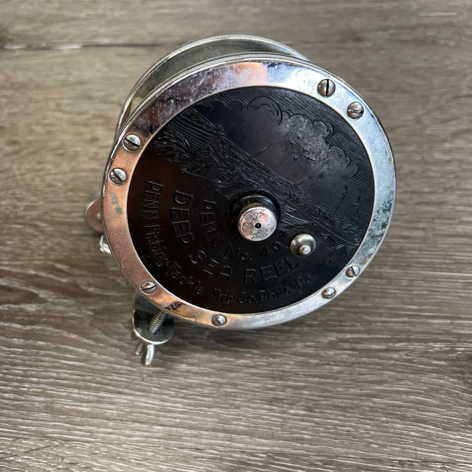 Vintage PENN No. 49 Deep Sea Mariner Saltwater Fishing Reel – Red Handle