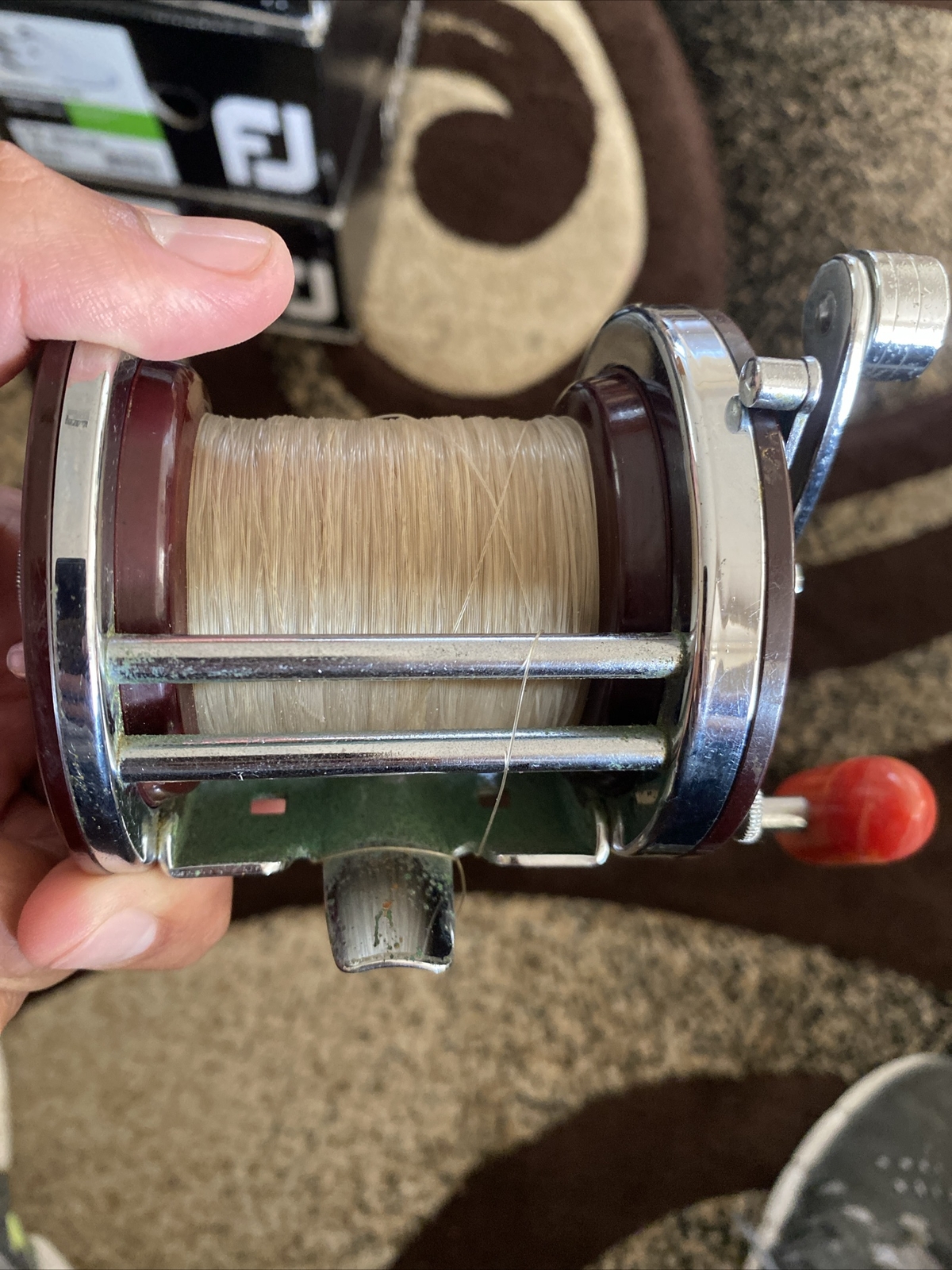 Beautiful Penn Jigmaster No. 500 Fishing Reel With Rare Orange Handle