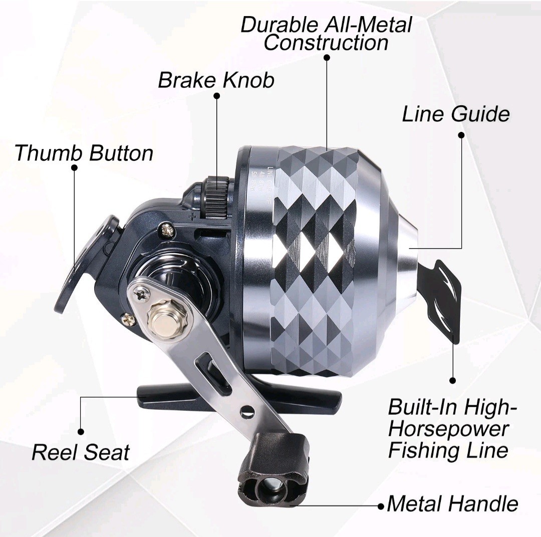 Fishing Reel 3.9:1 Gear Ratio&Double Roller Pin Paired with Ball Bearings Gear