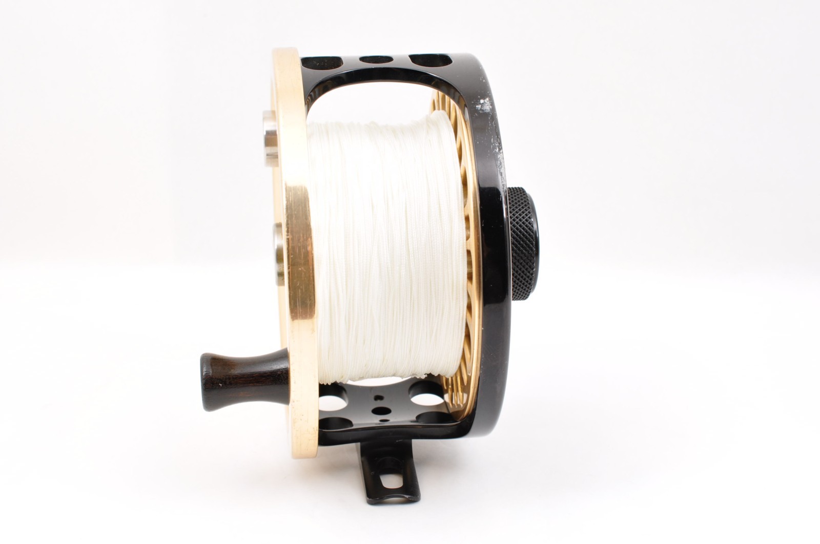 Abel Super 10 Black Gold #9/11 Wood Knob Made in USA RH Used Fly Reels Fishing
