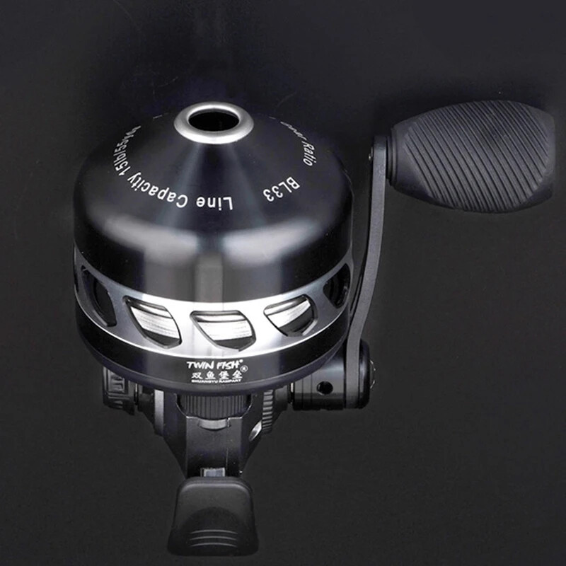 Metal Fishing Reel Wheel 3.6:1 Slingshot Fishing ReelS 6+1BB Closed Line Hunting