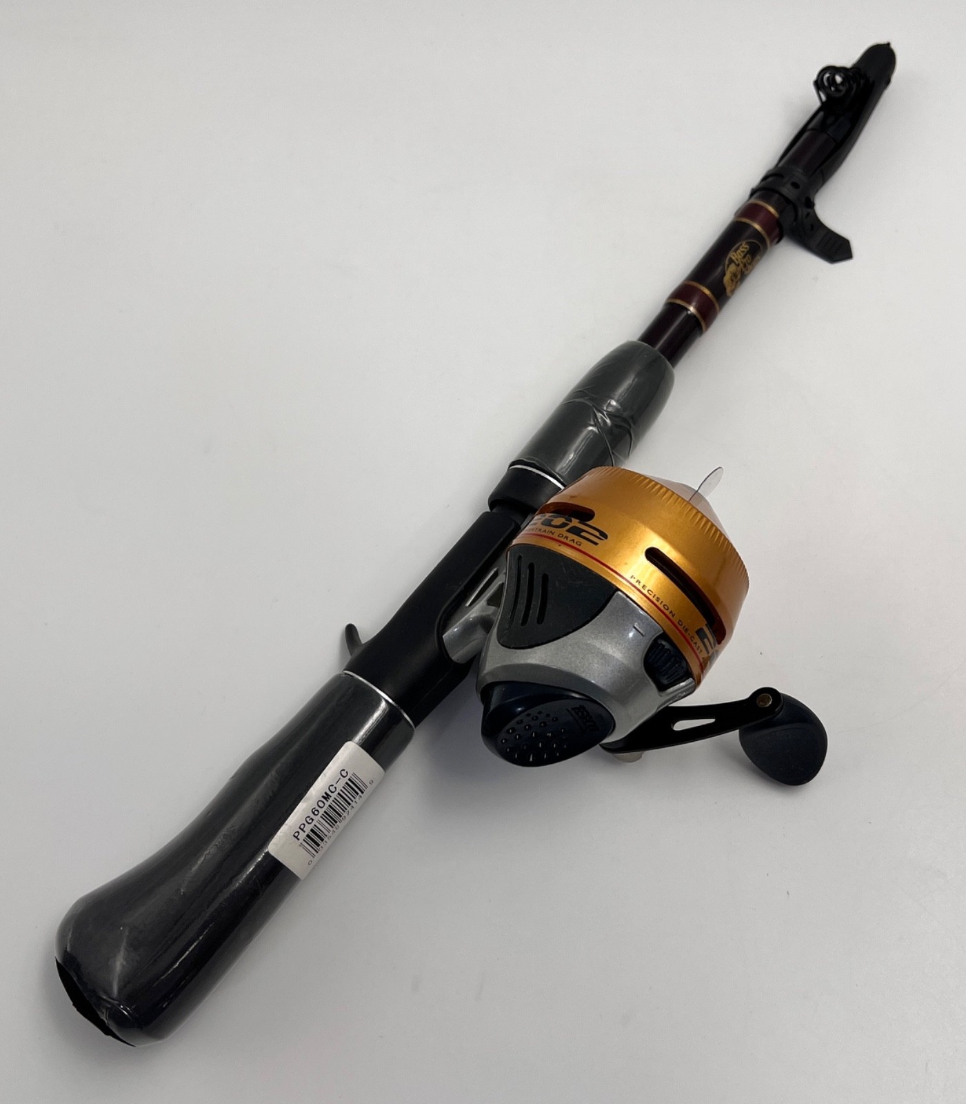 Zebco 202 Reel Wide Range Adjustable Drag Gold Top Fishing Reel and Rod NEW