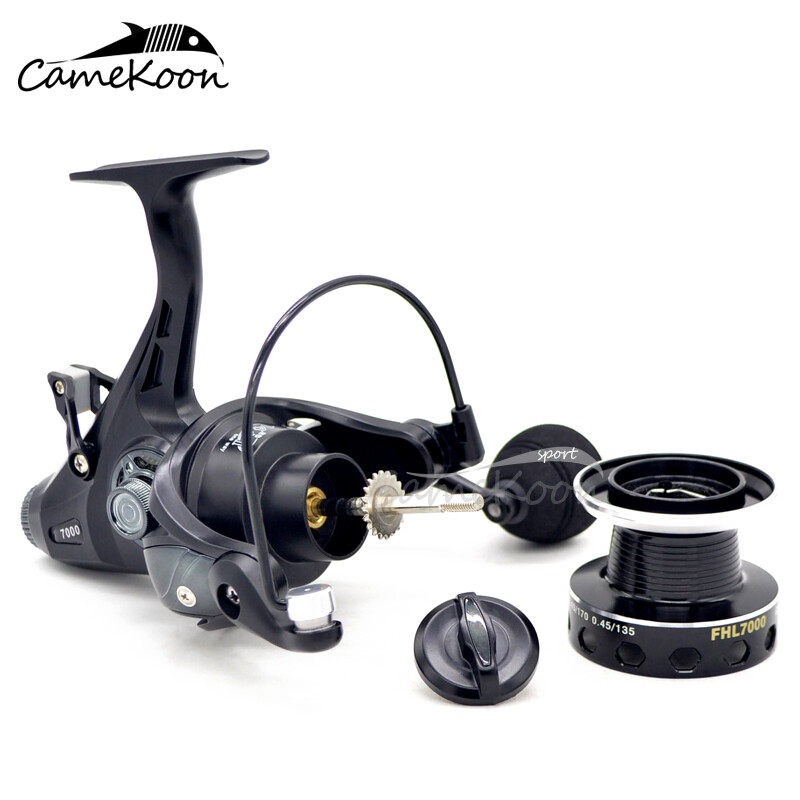 CAMEKOON Bait Feeder Spinning Reel Front and Rear Drag Live Liner Fishing Reel