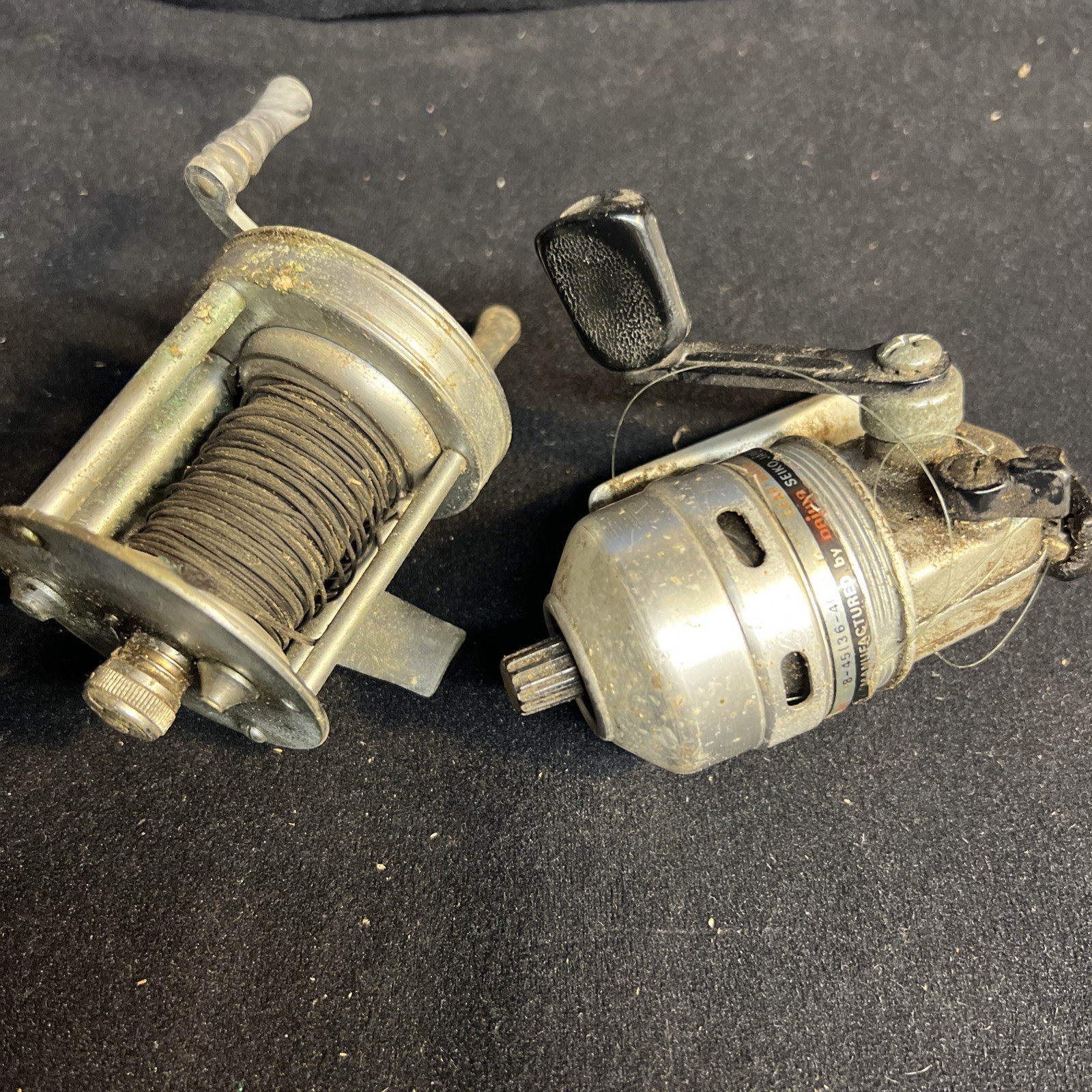 2 Reels Ocean City 970 & Daiwa Seiko VINTAGE Barn Find Dirty Fishing Parts