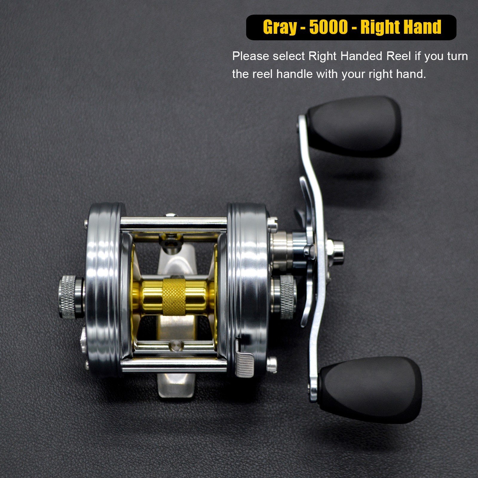 Baitcast Round Reel Saltwater Casting Fishing 17LB Max Drag Double Paddle Handle