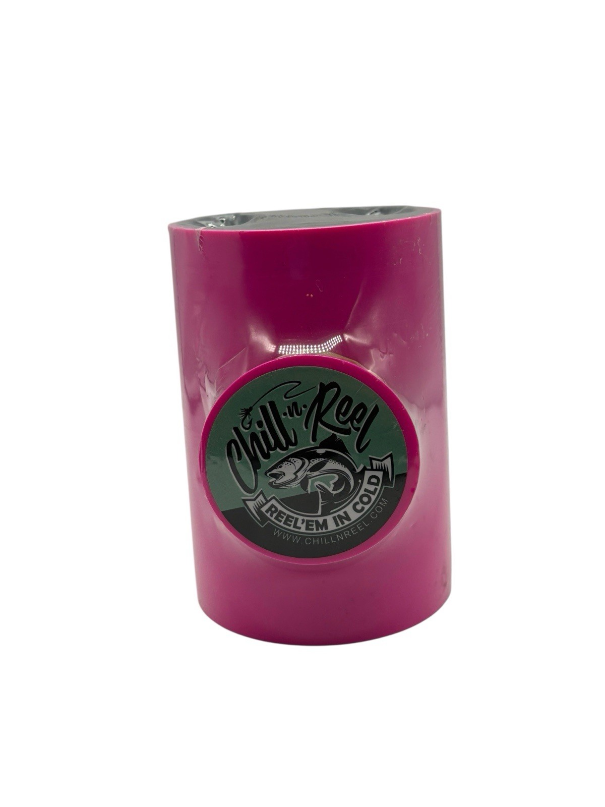 Chill ’n Reel Fishing Can Koozie Drink Holder Pink Shark Tank NEW