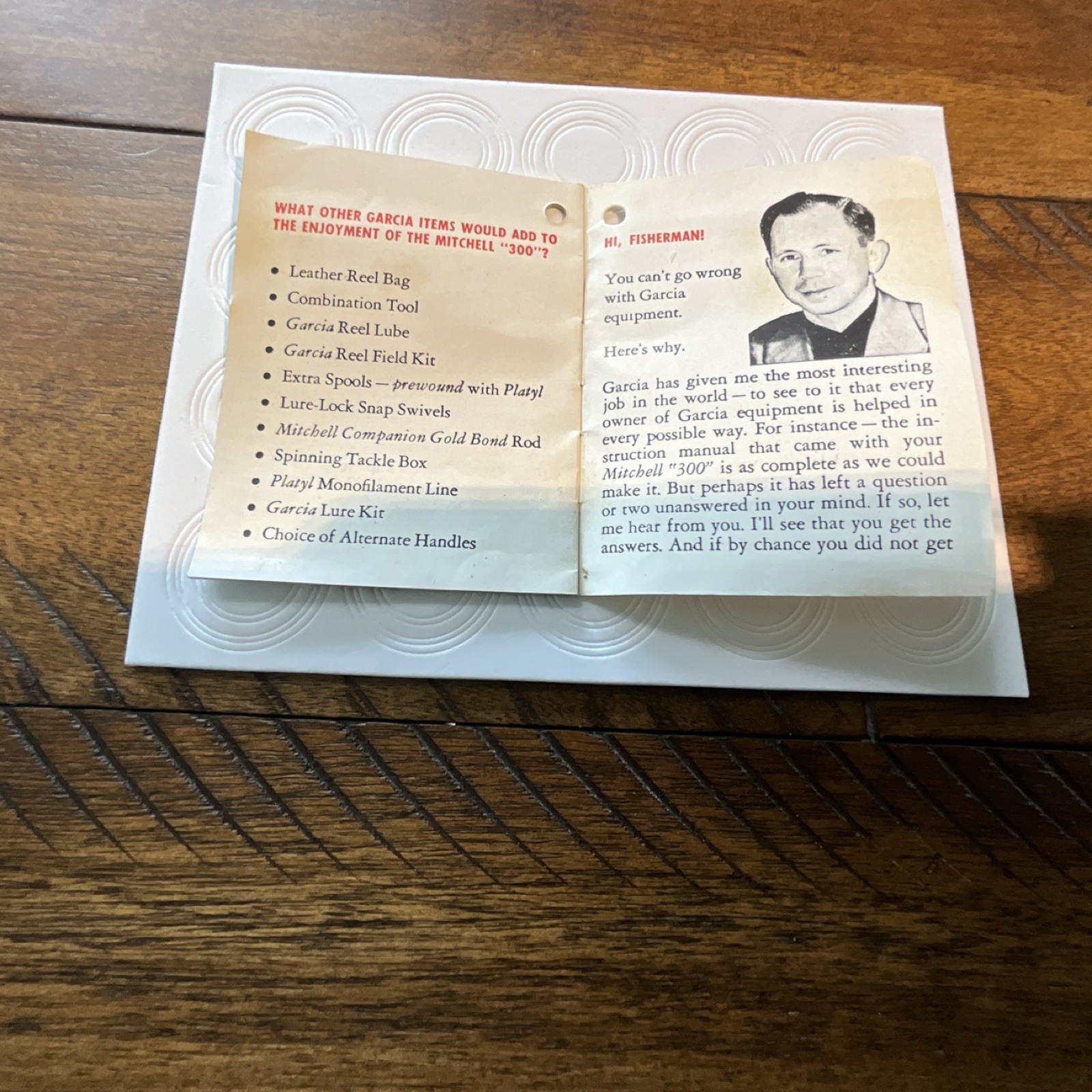 Mitchell 300 Vintage Spinning Reel Facts Booklet Manual for Mitchell 300 Series
